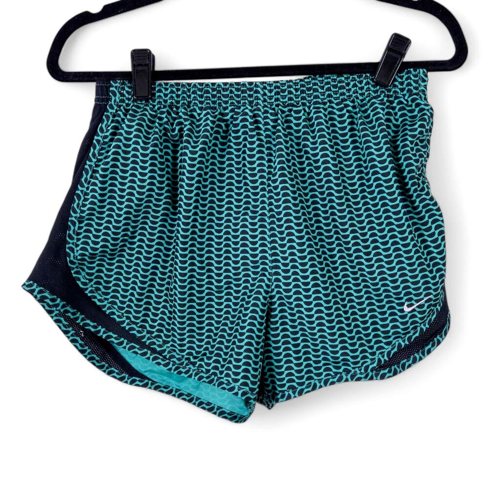 Nike Dri-Fit Running Shorts Teal Black Size M Retro Trackclub Sporty
